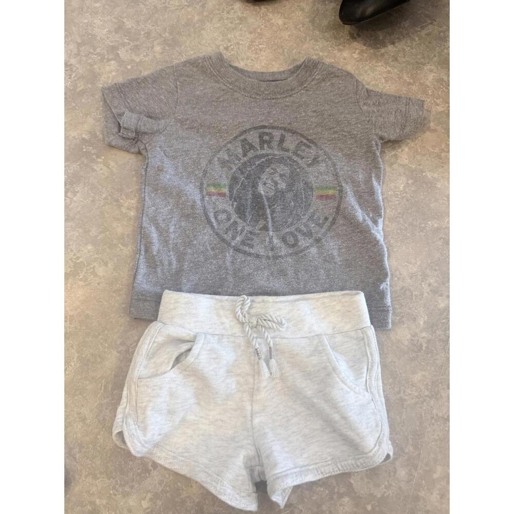 Zion Rootswear Baby 12M Grey T-Shirt and Light Grey Shorts Set